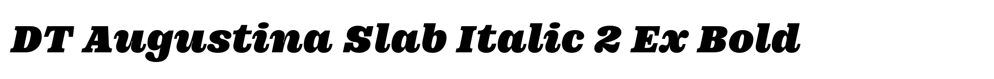 DT Augustina Slab Italic 2 Ex Bold image